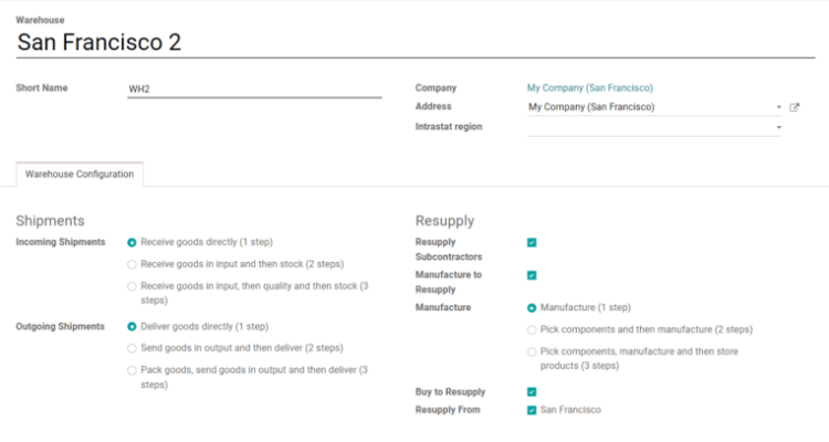 new-warehouse-configuration odoo 16