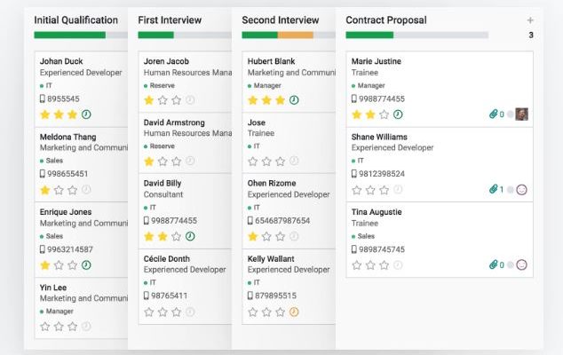 recrutement odoo